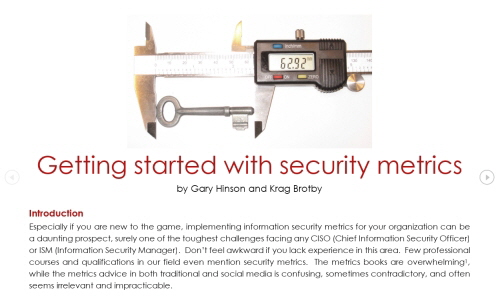 Getting started with security metrics 500